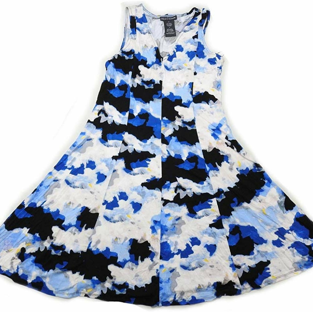 BLUE AND WHITE CLOUD DRESS